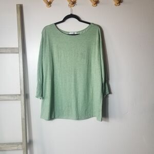 FASHION WOMEN'S GREEN BLOUSE SIZE 2XL (READ FULL DESCRIPTION)